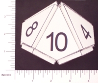 Dice : PAPER D10 PROJECTED PENTAGONAL DELTAHEDRON